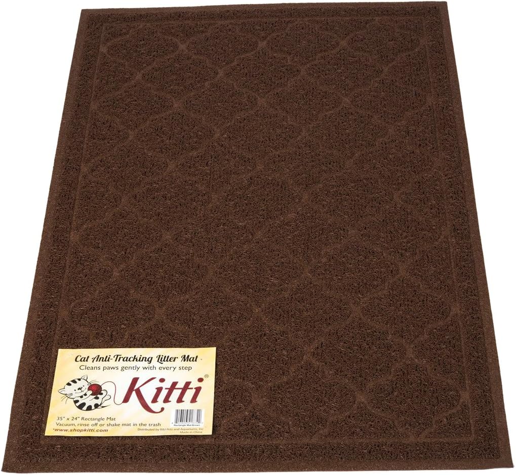 Kitti Cat Litter Anti Tracking Mats, Brown Pet Supplies