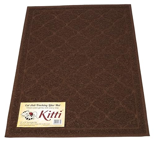 Kitti Cat Litter Anti Tracking Mats, Brown