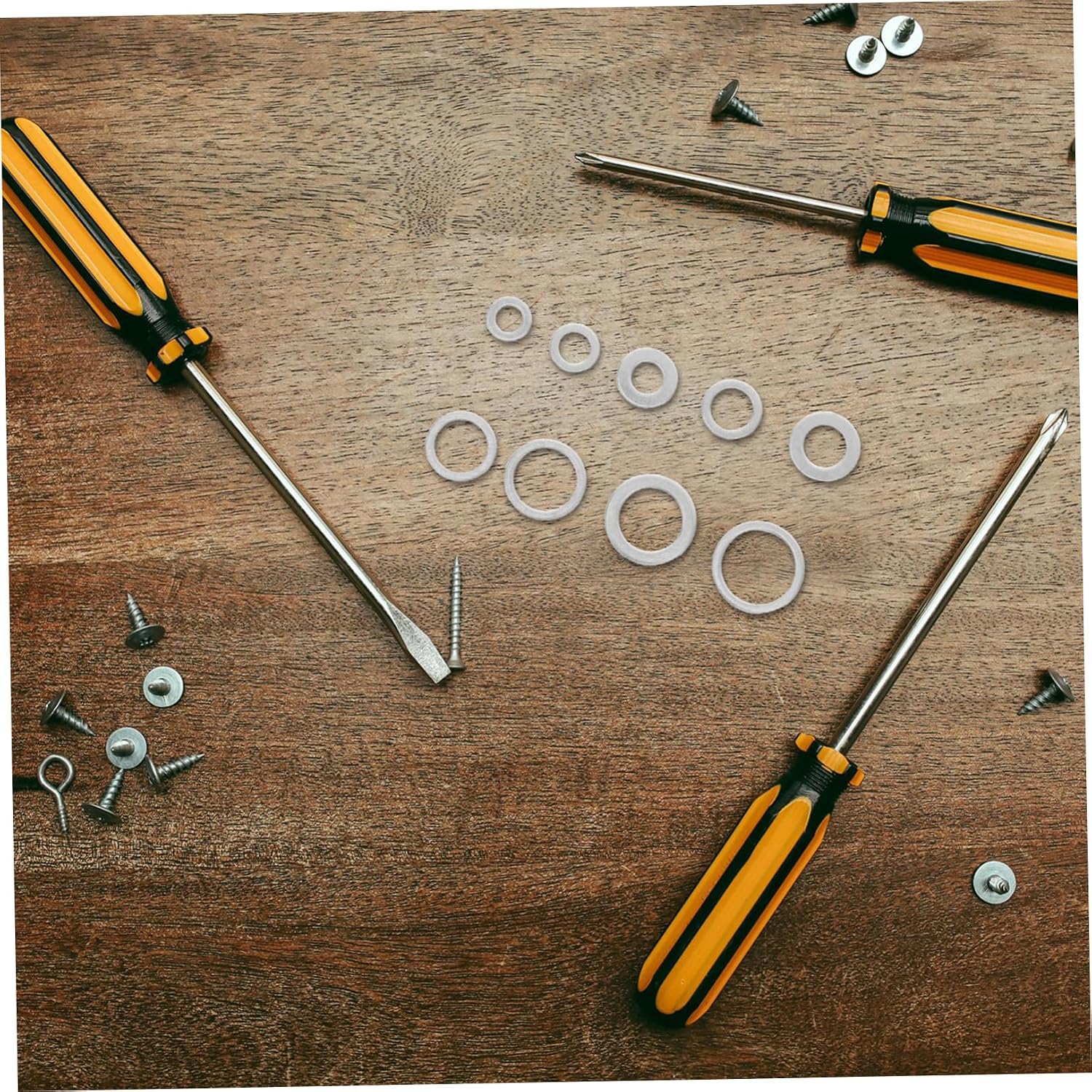 200pcs Automotive Crush Washer Set with Multiple Sizes: High Performance Aluminum Gasket Washers for Oil Drain Plug Replacement and Sealing