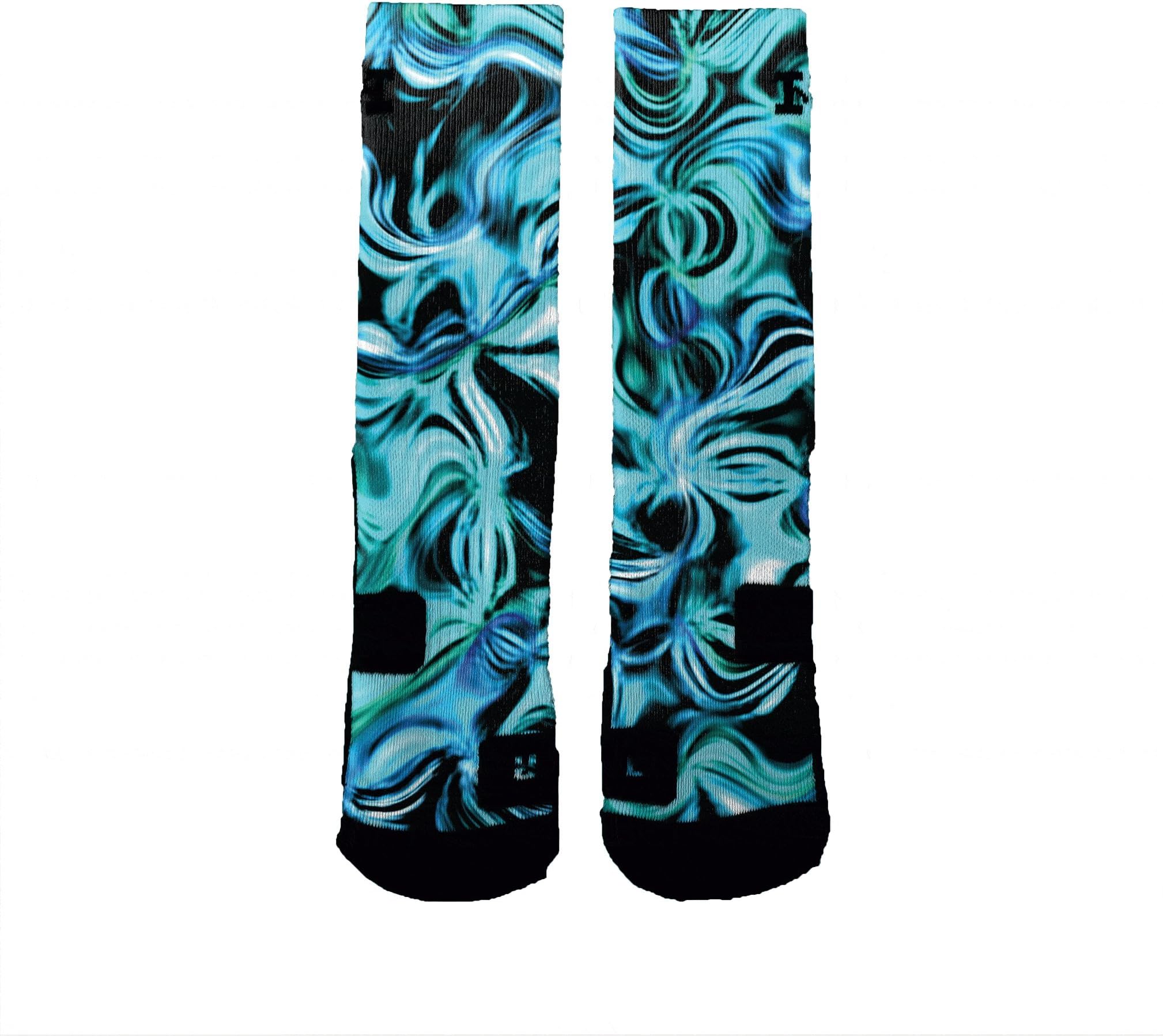 Sea Swirl Custom Socks Medium