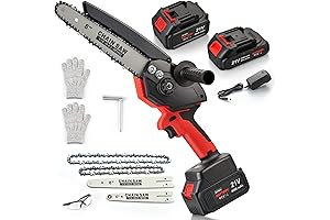 Brushless Mini Chainsaw 8 inch - The Ultimate One-Handed Wood Cutter