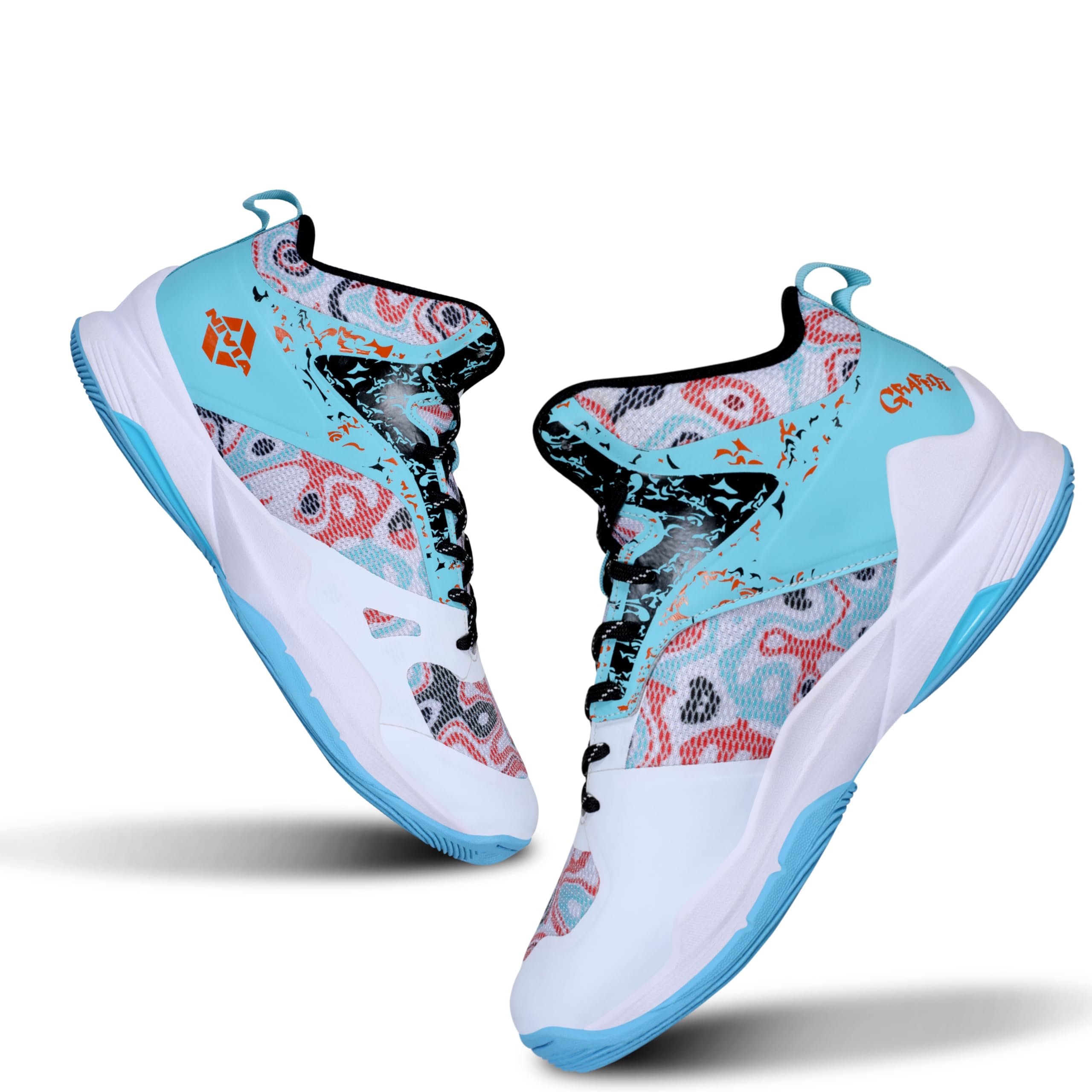 Nivia Graffiti Basketball Shoes for Men Size - UK08 (White/Black) (B0CPYHGXM5) Amazon Price History, Amazon Price Tracker