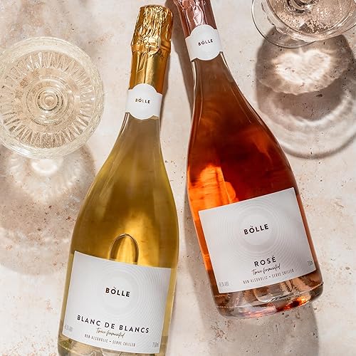 Miniatura 8 de BOLLE Vino espumoso rosado 0.5% sin alcohol, bajo en calorías, vegano, sin gluten, 26.4 fl oz (25.4 fl oz)