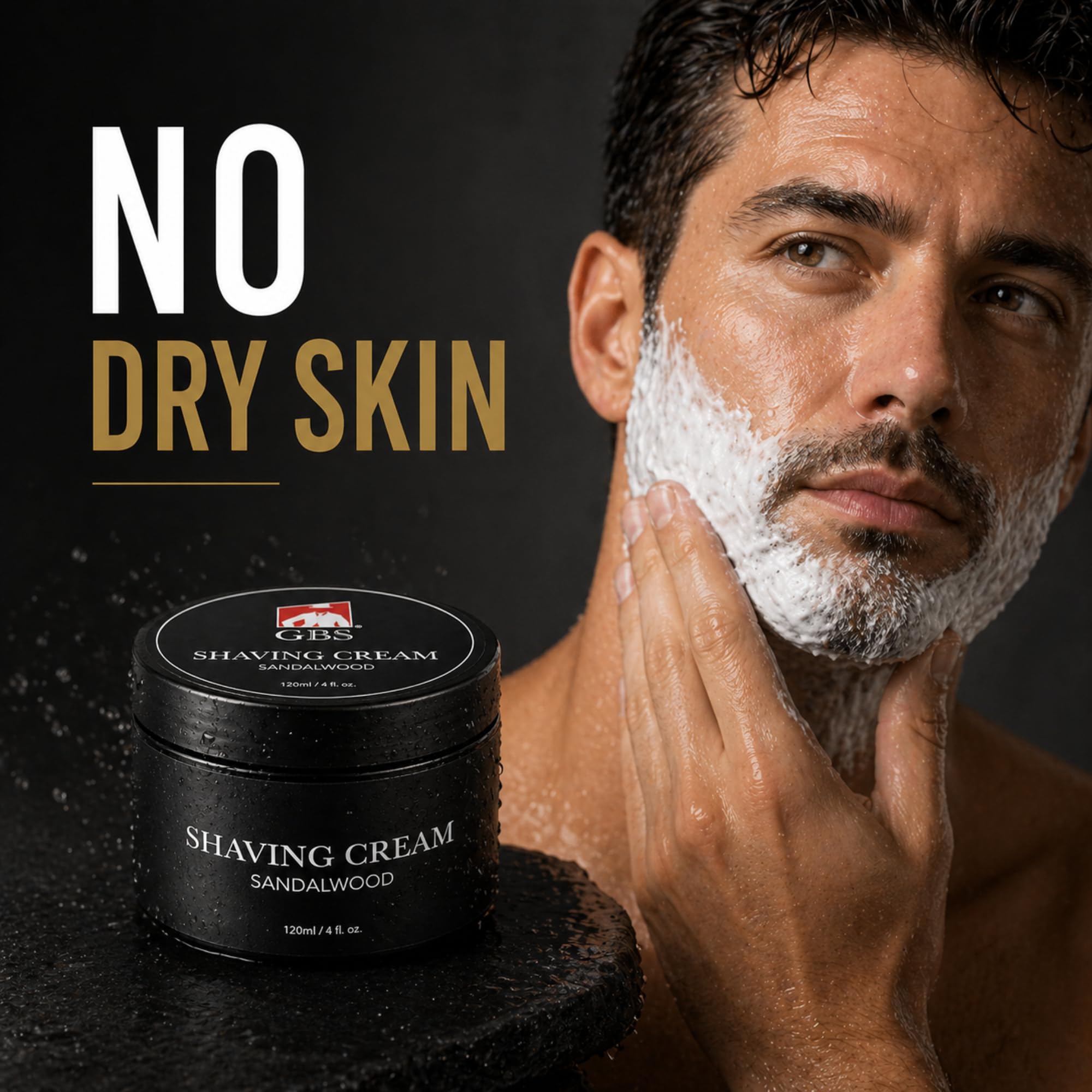 G.B.S Crema da barba al sandalo per pelli sensibili. Idrata e nutre per una rasatura rasata. Protegge la pelle da tagli, urti, arrossamenti e irritazioni. Confezione da 1 pezzo