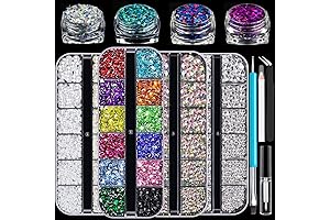 5320PCS Face Jewels for Makeup, 5 Sizes Crystal Face Adhesive Rhinestone Gems