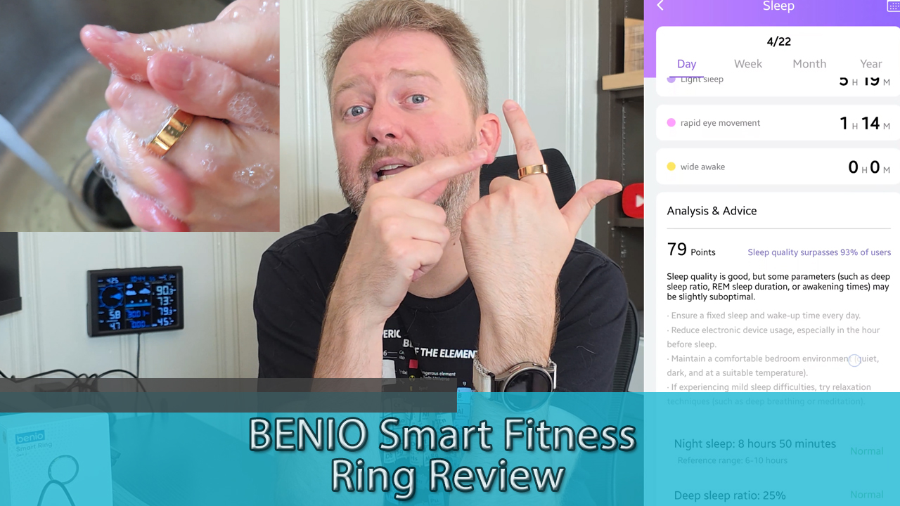 Watch BENIO Smart Fitness Ring - Review on Amazon Live