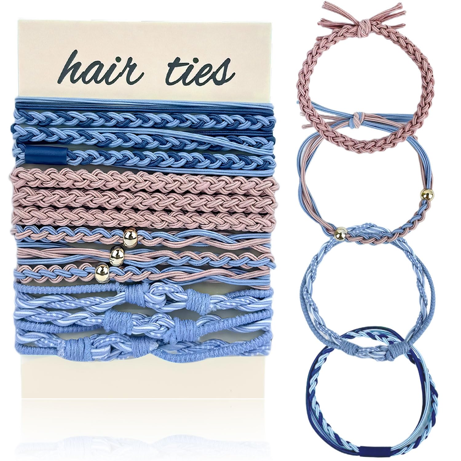 Pack of 12 Boho Hair Ties