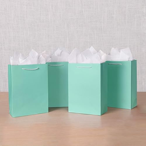 Miniatura 6 de 10 bolsas de regalo con papel de seda de 8 x 4 x 11 pulgadas.