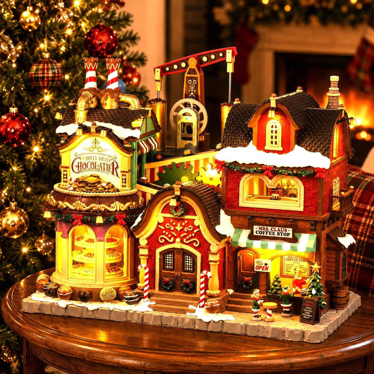 Lemax, The Holly Jolly Chocolatier & Mrs. Claus Coffee Shop, Zabytki i dźwięki, #65521