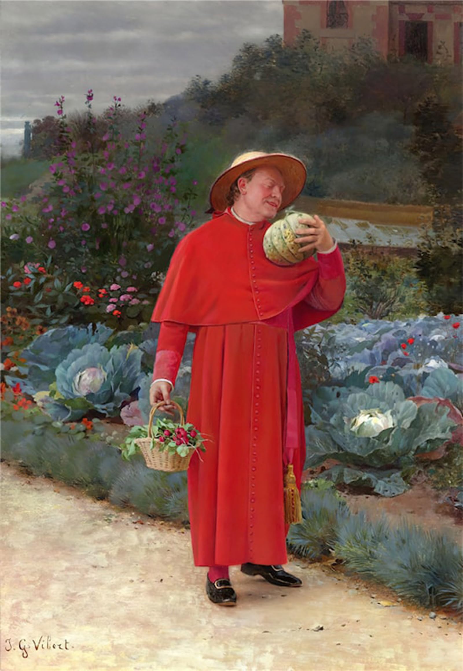 Cuadro lienzo Jehan Georges Vibert pintura mural salones elegantes 5
