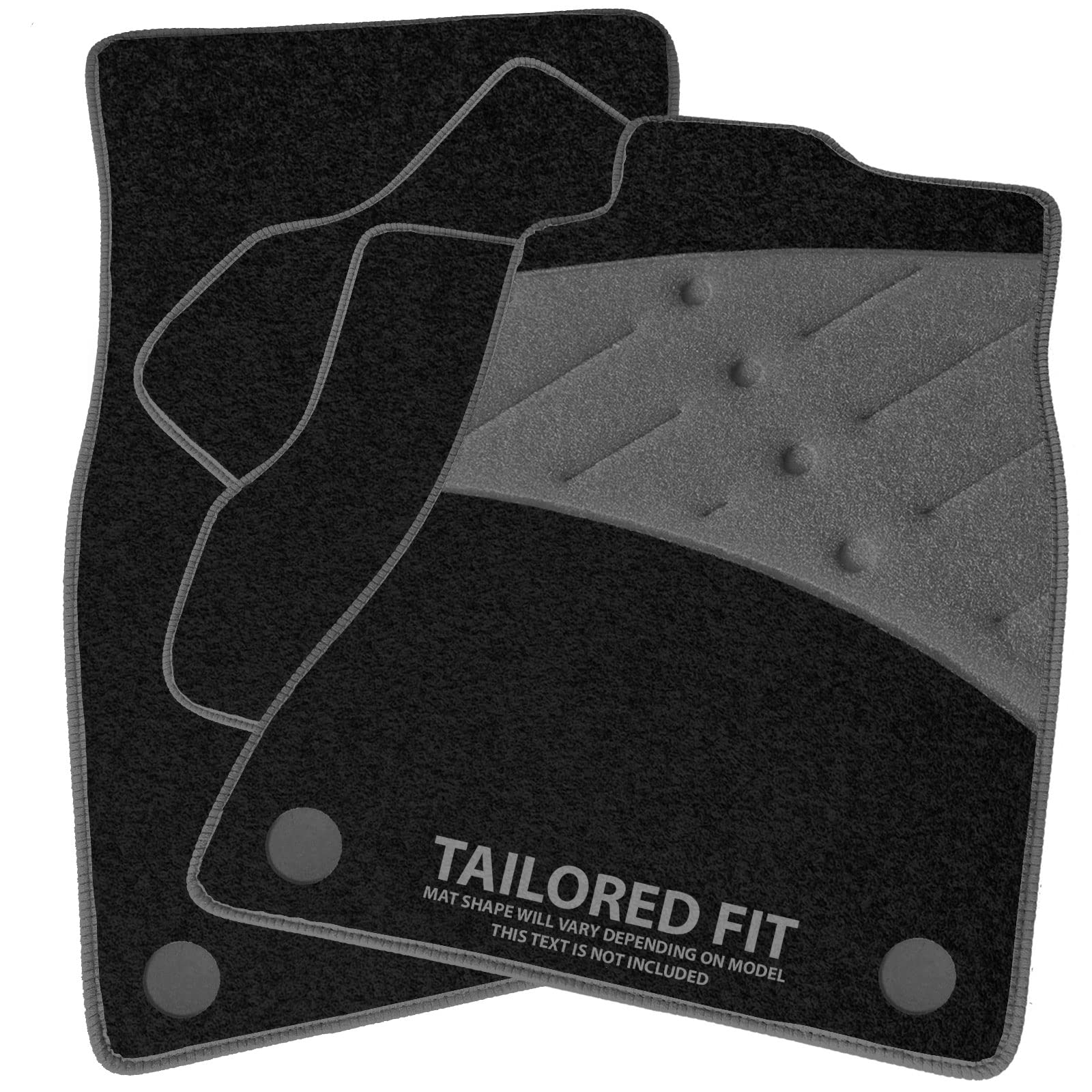 Custom-Tailored Rubber Carpet Floor Mats For CITROEN C3 AIRCROSS 2018+ – 4-Piece Set With Clips & Boot Mat By EZYCARE