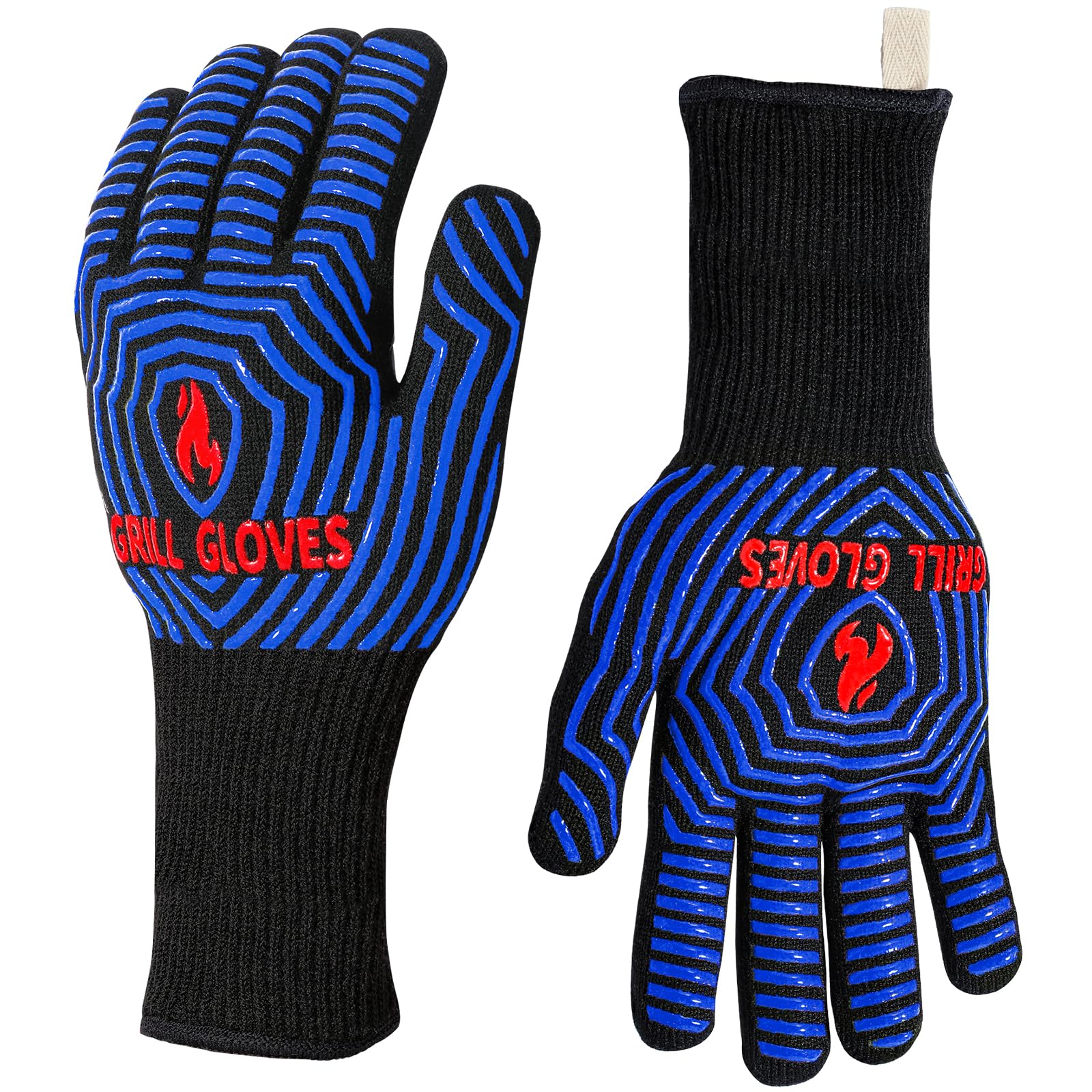 Gants de cuisine anti-brûlure QUWIN isolants 800 °C pour manipuler les plats chauds du four