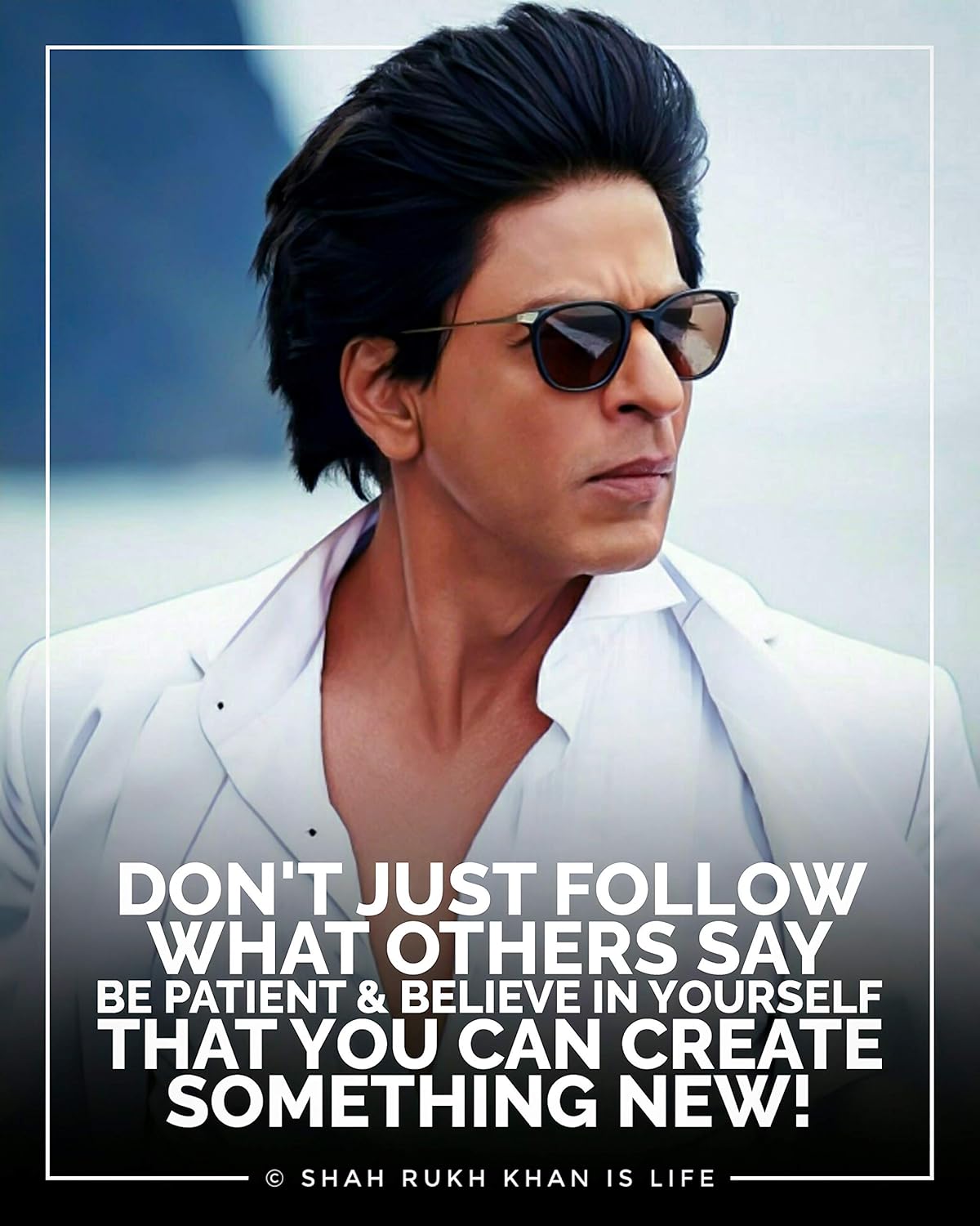 Shahrukh Khan Poster with Quote SRK 350 GSM Paper Thickness 13 x
