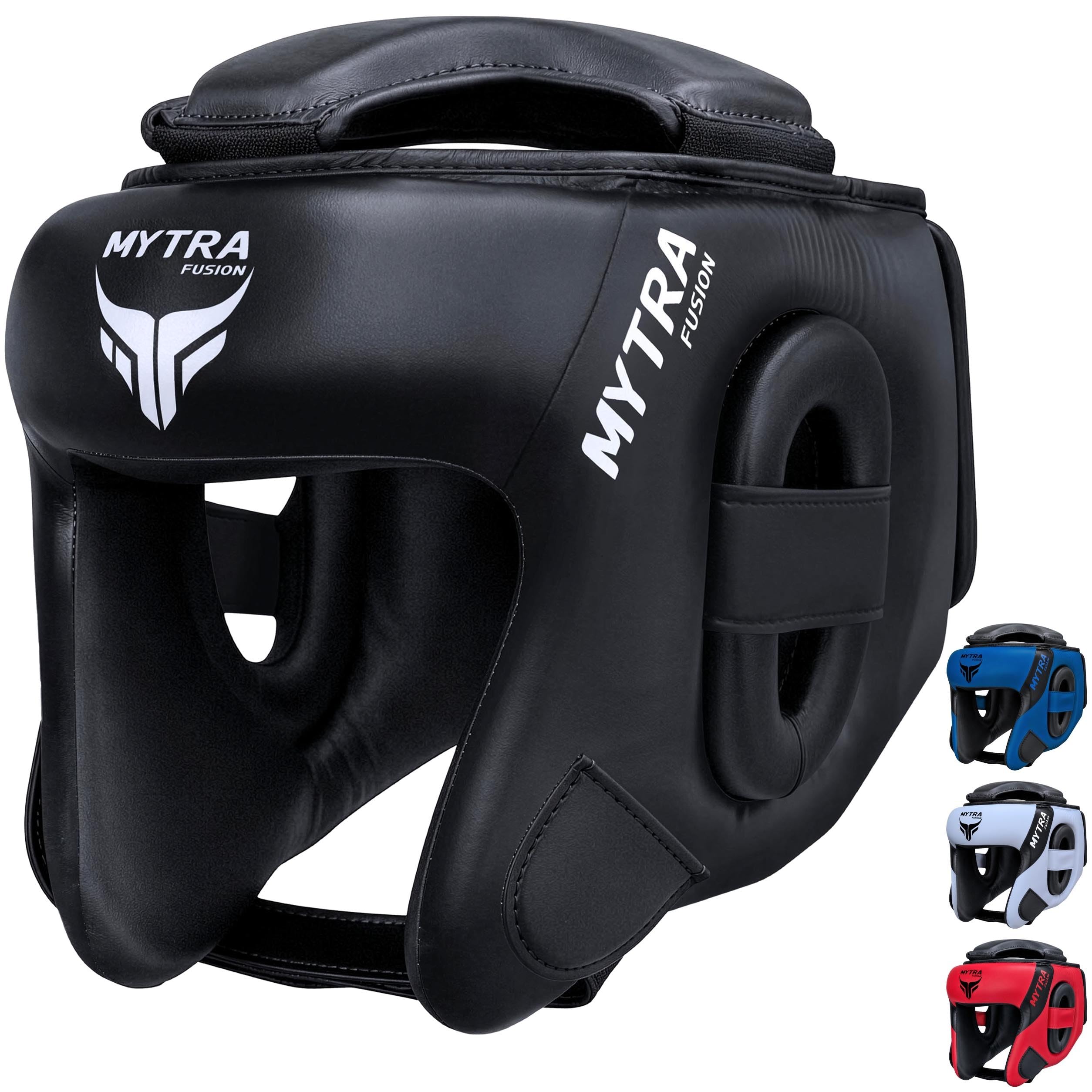 Mytra Fusion kask bokserski – kask MMA z regulowanym paskiem do kickboxingu, Muay Thai, sparingu, sportów walki i karate