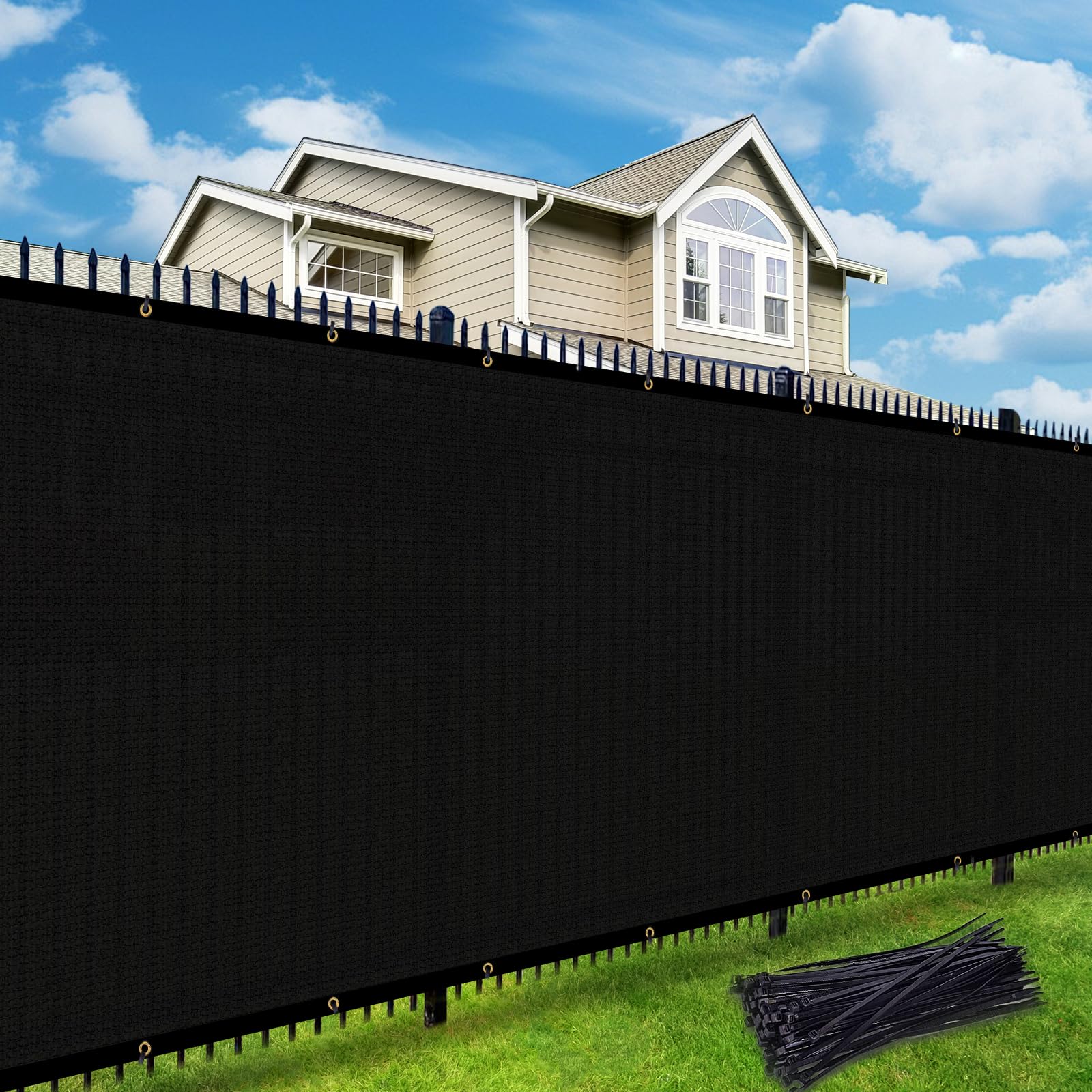 UPGRADE Privacy Fence Screen 5x5 Black
