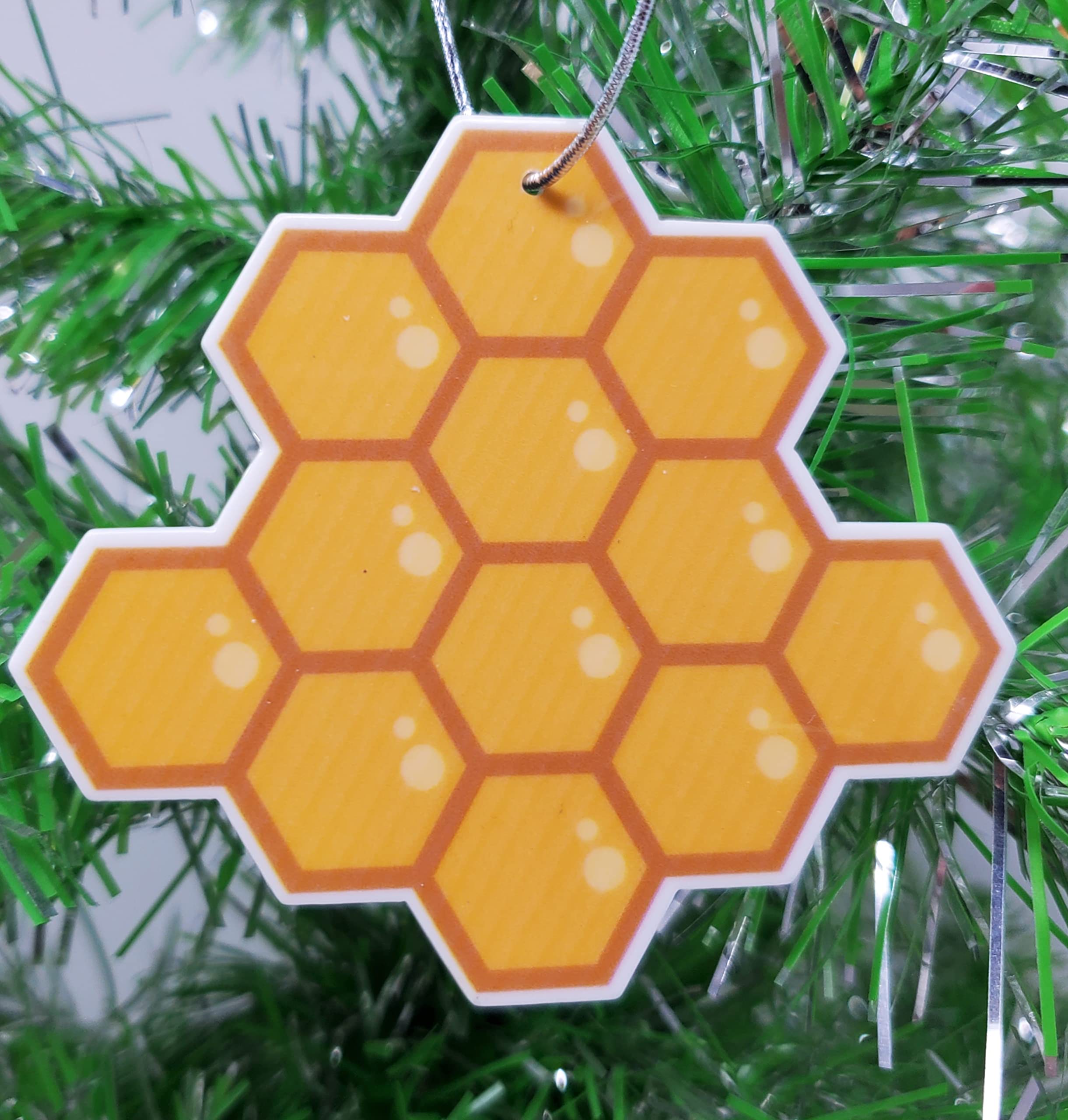 Vase Céramique Ombre Jaune Motif Nid D'abeille - Décoration Maison