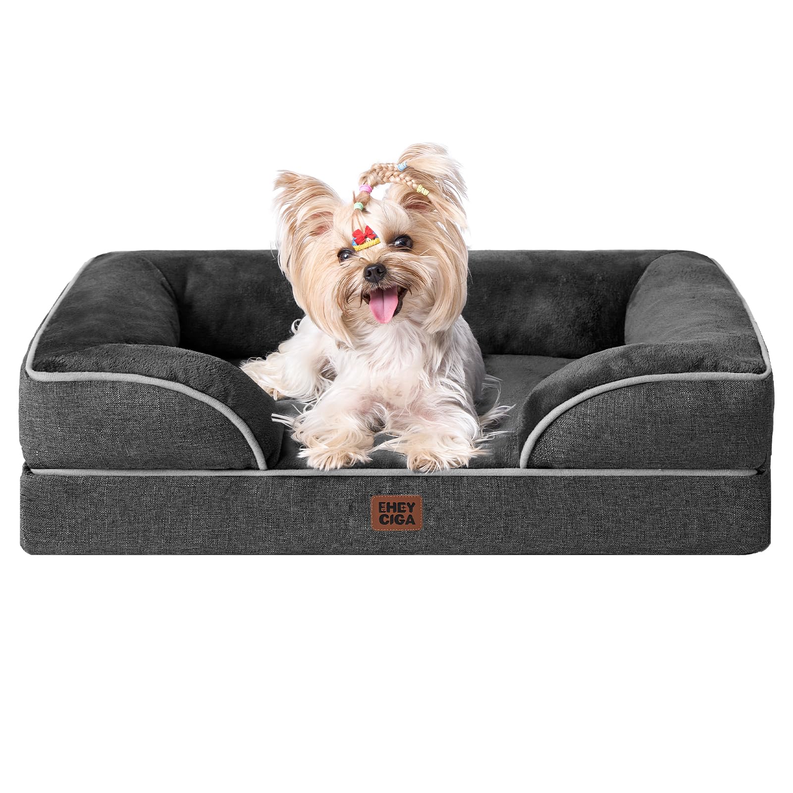 EHEYCIGA Orthopedic Small Dog Bed, Waterproof Memory Foam Washable Pet Beds