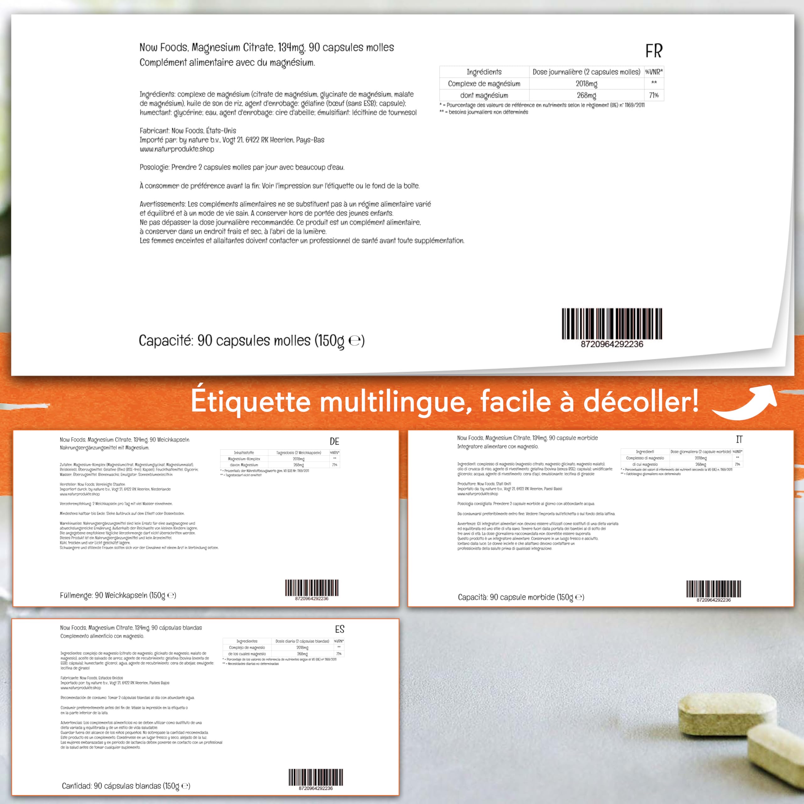 Citrate De Magnésium Yango 540 Mg - Boîte De 90 Gélules, Usage Quotidien, Neuf