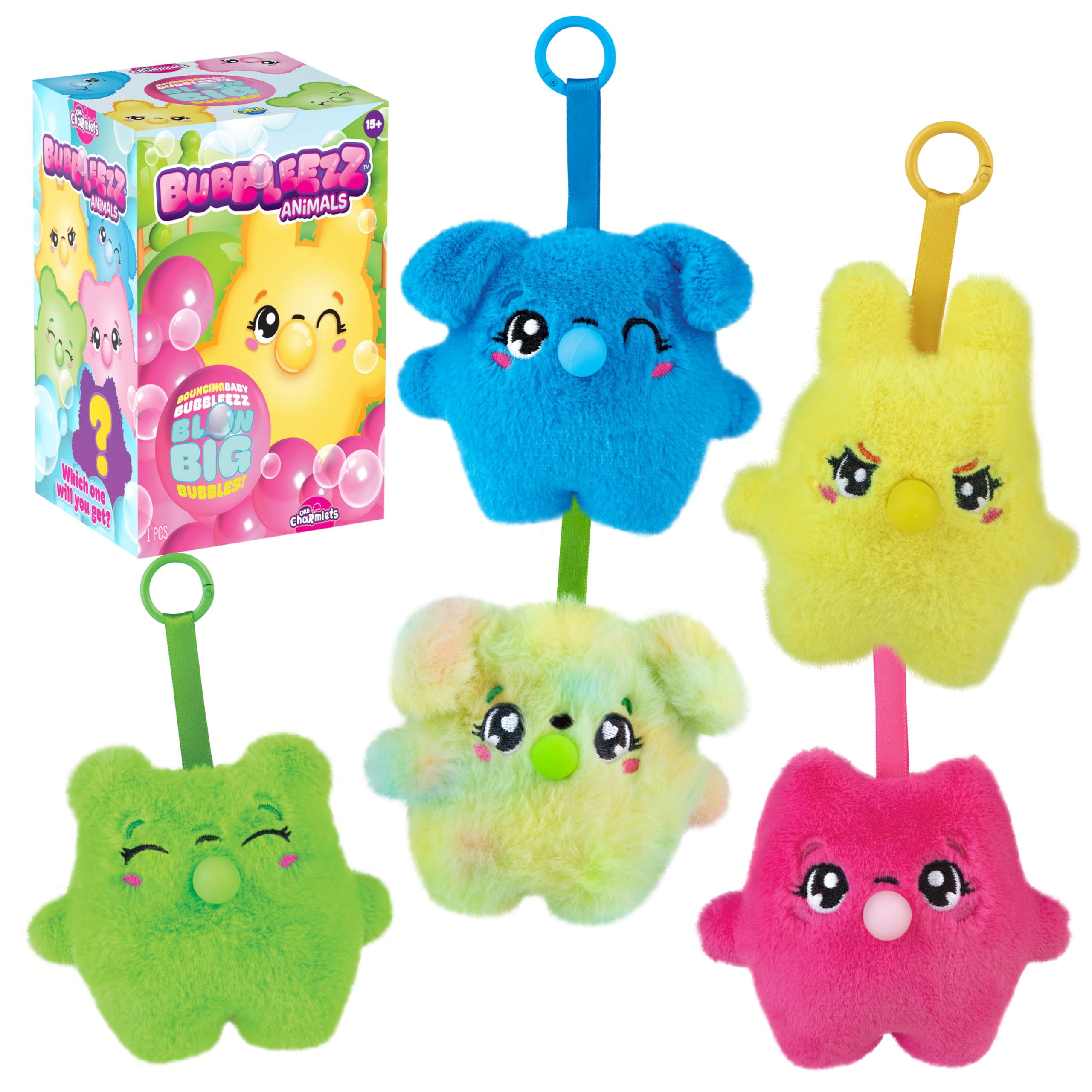 Amazon.com: ORB Bubbleez Animals Plush Keychain Charms Assorted