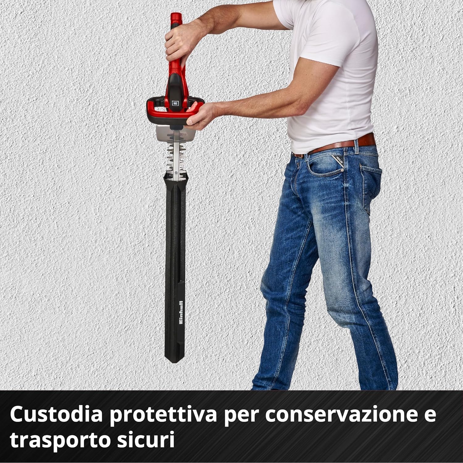 Einhell Tagliasiepi a batteria GC-CH 1855/1 Li Kit Power X-Change (18 V, 55 cm lunghezza di taglio, 18 mm distanza tra i denti, maniglia girevole, incl. 2,5 Ah batteria e caricabatteria)