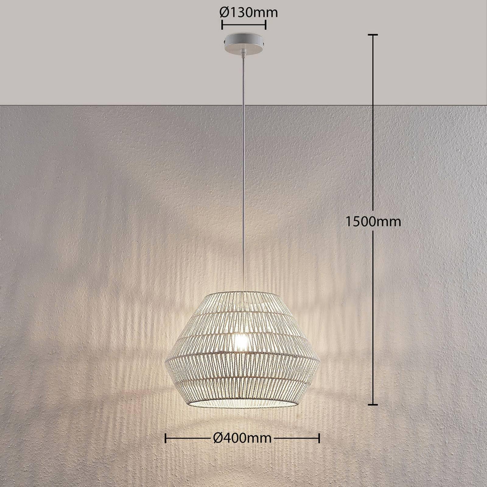 Lindby Lampada a sospensione dimmerabile (Moderno) colore Bianco, in Carta ad es. Soggiorno & Sala da pranzo lampada soffitto plafoniera illuminazione