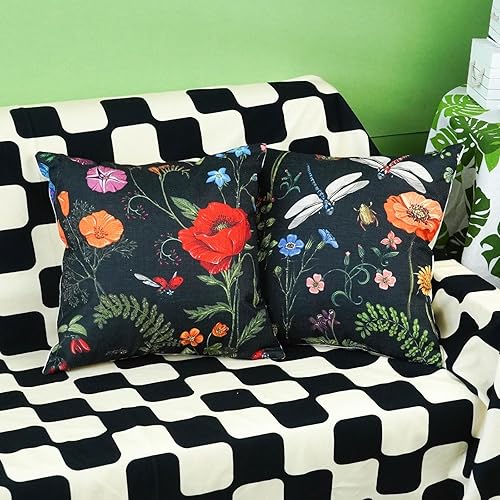 Miniatura 48 de ONWAY Juego de 4 fundas de almohada impermeables para exteriores de 16 x 16 pulgadas, para exteriores, sofá, patio, muebles de hogar, decoración