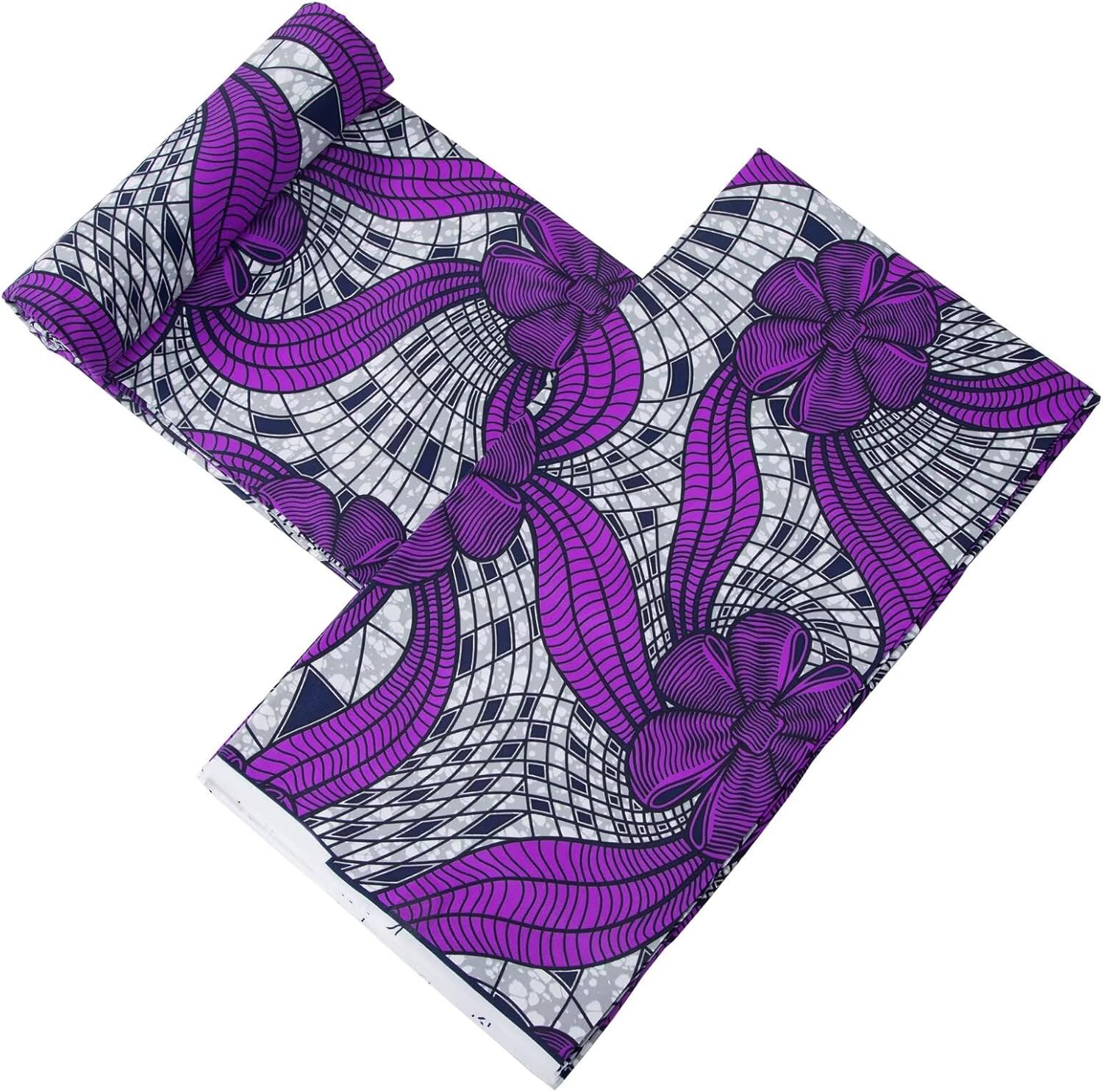 African Fabric 6 Yards Ankara Fabric Tribal Print Kente Cloth for Dashiki Party Dress