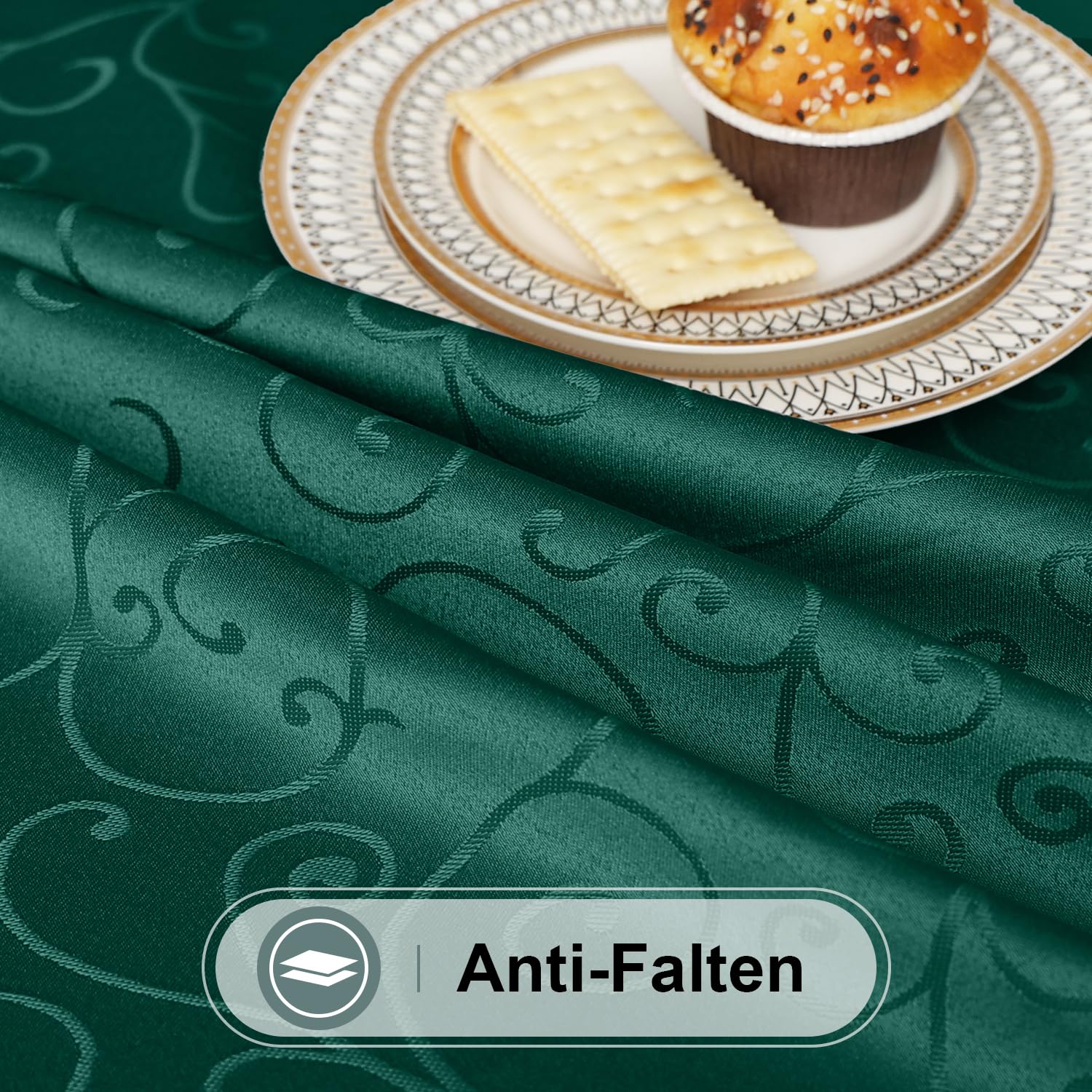 Homaxy Table Cloth Rectangular 140x240 cm, Washable Polyester Jacquard Tablecloth - Image 3