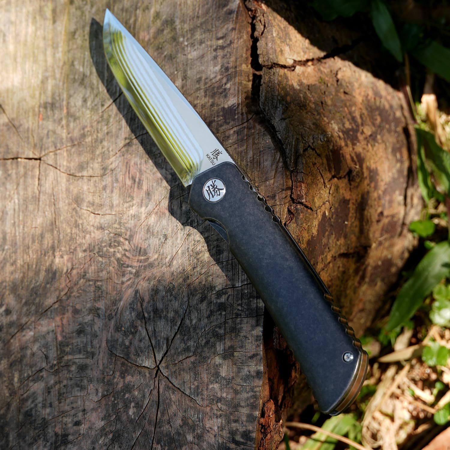 KATSU Folding Pocket Japanese Knife, 17 Layers ZDP-189 Super Steel