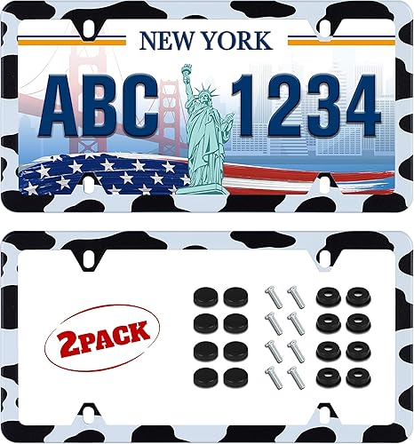 Miniatura 8 de Marco de placa de flores de hibisco, diseño tropical Hawiiian, de acero inoxidable a prueba de óxido, decoración de piezas de automóvil con