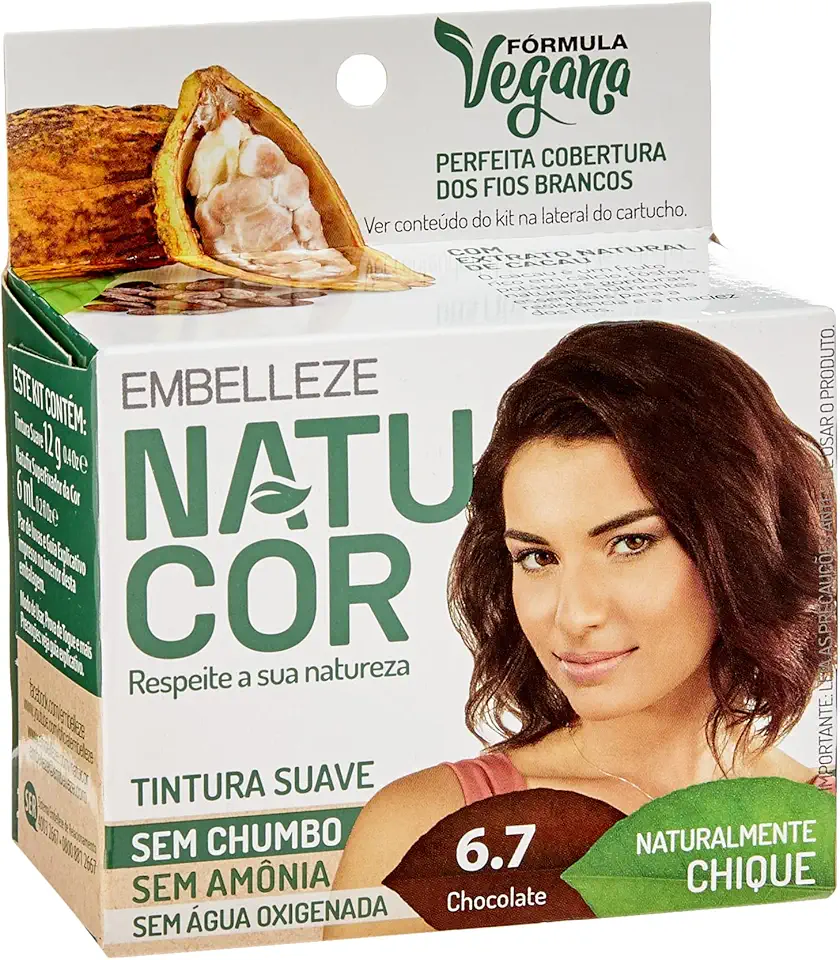 Embelleze - Tintura Natucor Film 6.7 Louro Escuro Marrom
