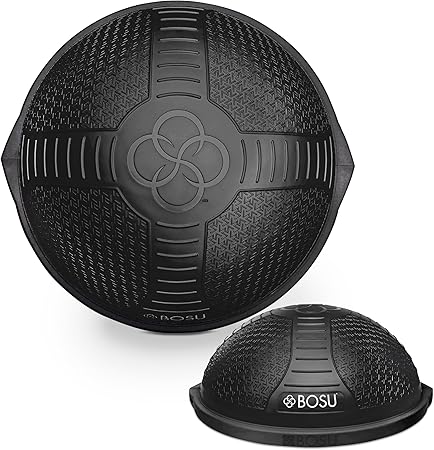 Bosu Half Ball Home Balance Exercise Trainer for Strength and Flexibility Workouts with Built to Last Burst Resistant Material and Hand Pump