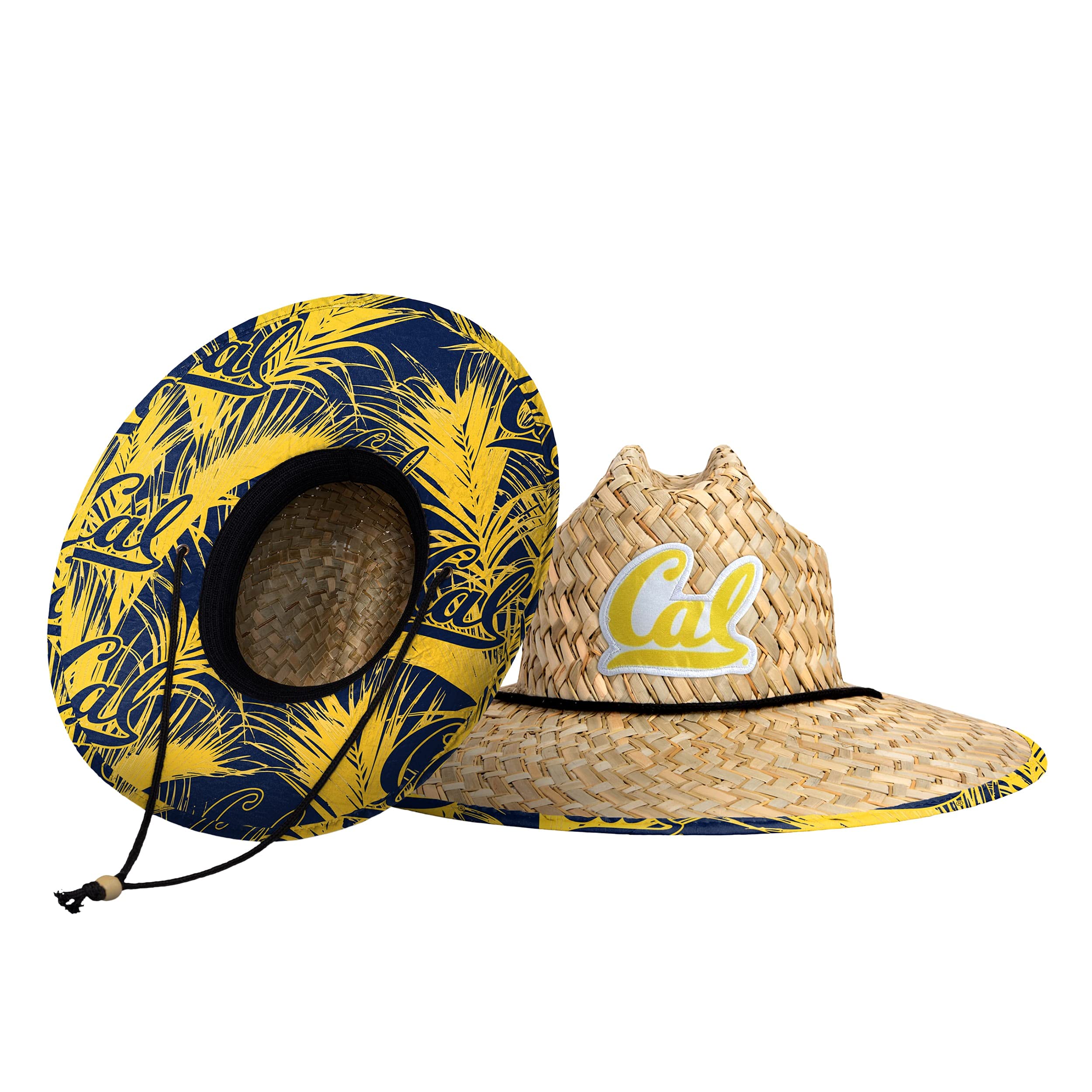 FOCO Men's NCAA College Team Logo Floral Straw Sun Hat