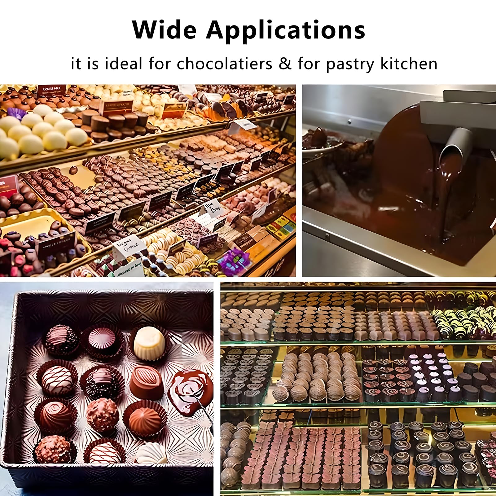 Melting Pot e Mixer al Cioccolato, Miscelatore in Acciaio Inossidabile, Temperatura Regolabile (86~203 ° F), per la Preparazione di Fragole Coperte per la Torta Pop Cookie