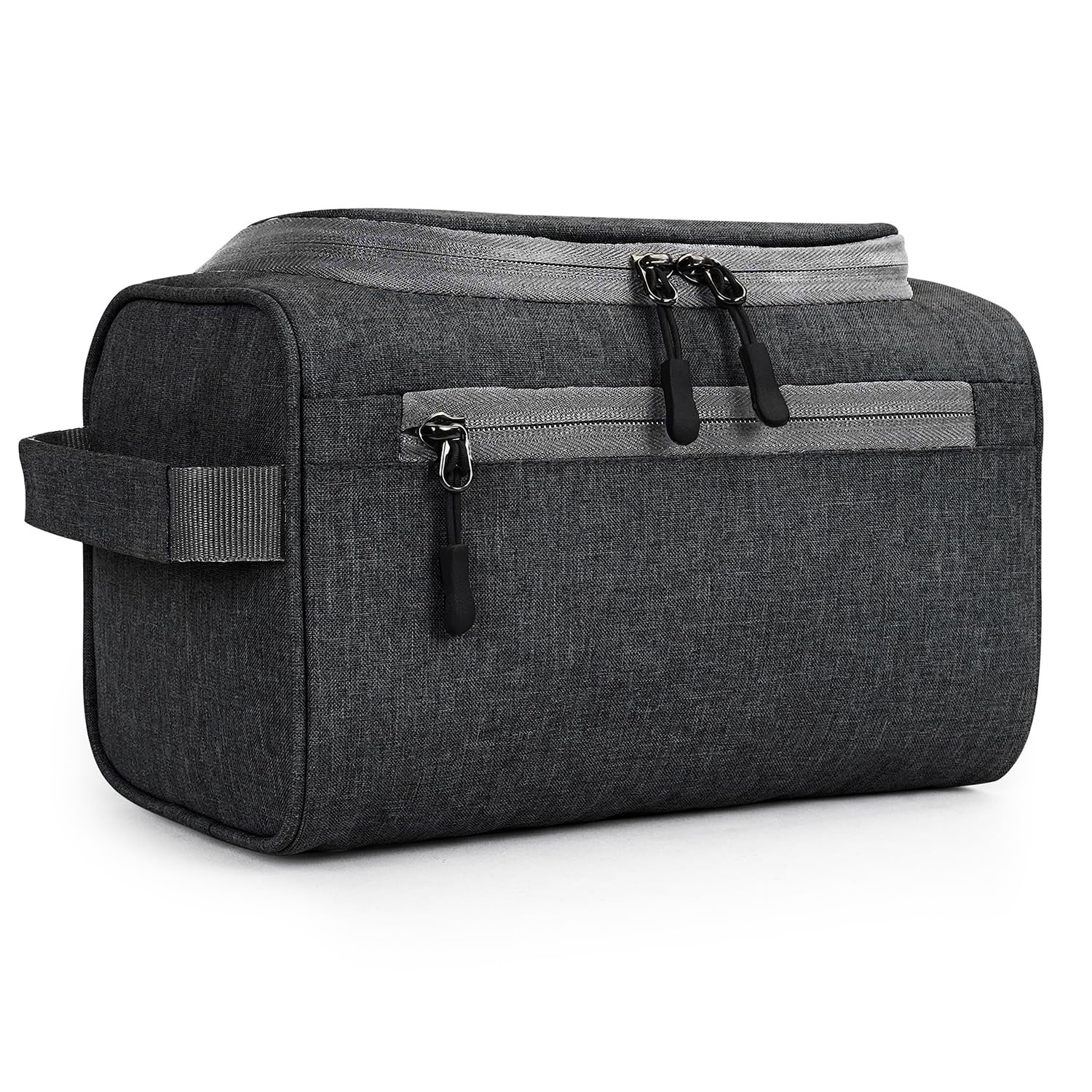 Large Toiletry Organizer Dopp Kit Washbag for Men, Cosmetics Pouch for Women- Dark Grey