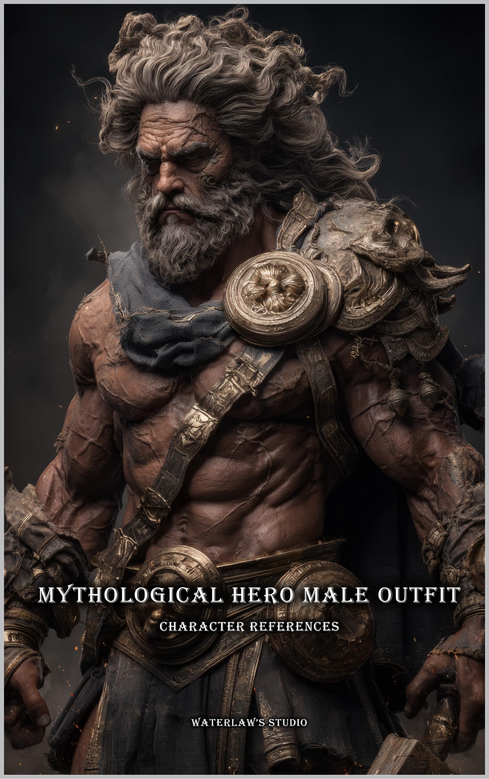 Artbook Mythological Hero Male Outfit costume fantasy character design références de vêtements