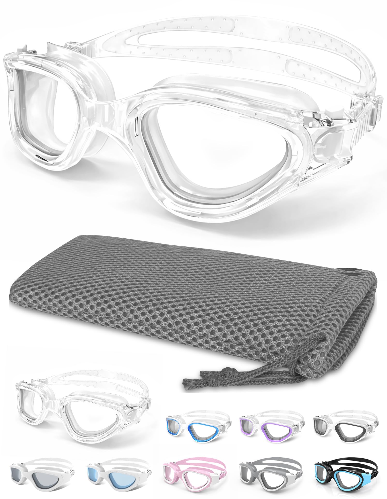 Winline Swimming Goggles Clear Vision Anti Fog Anti UV Anti Leak Waterproof Easy to Adjust Swim Goggles for Adult Men Women Teenager — image 1