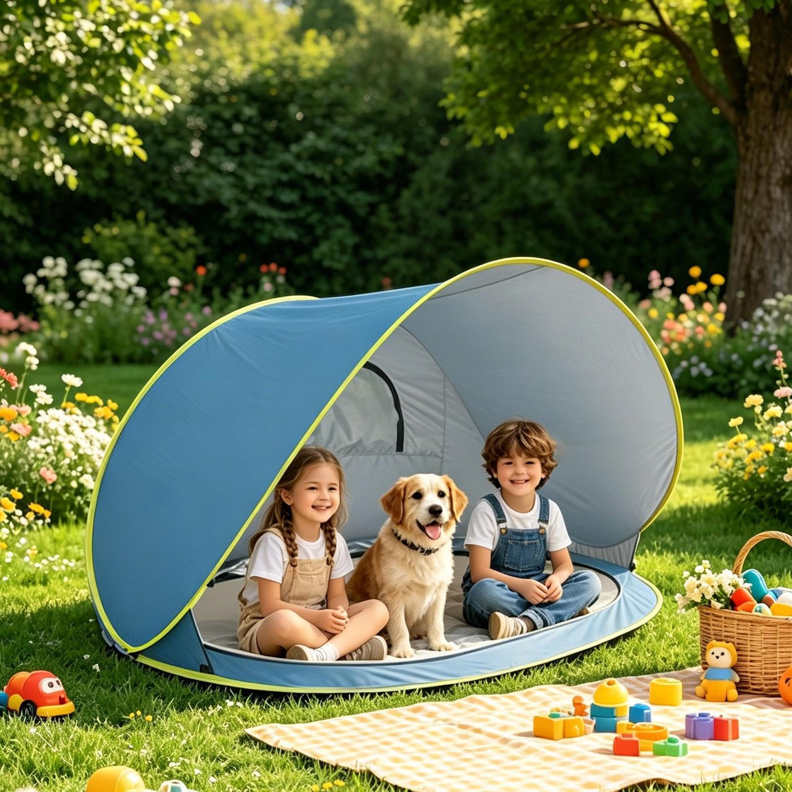 Tenda da Spiaggia e Campeggio Pensilina Portatile da Esterno | Solare per 2-3 Persone Ideale per Vacanze Estive All'Aria Aperta Viaggi Trekking Escursionismo e Pesca in al Mare