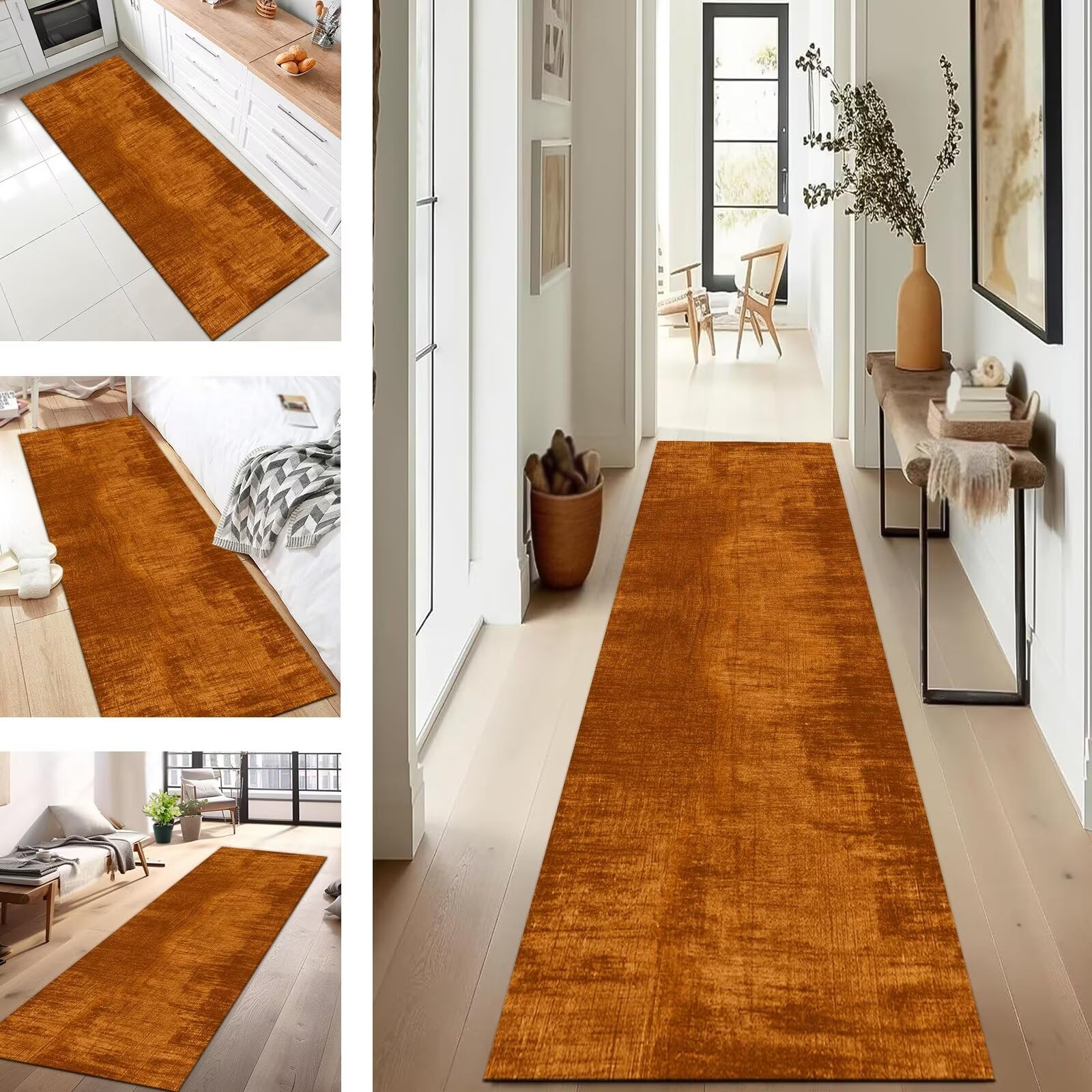 Tapis d'entrée design orange pour sublimer votre salon et couloir