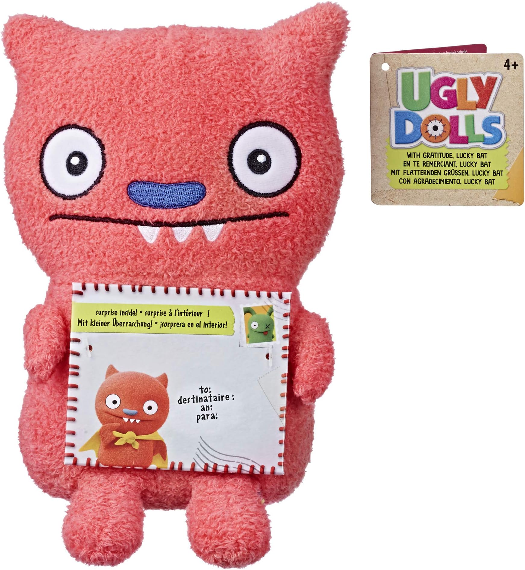 Hasbro UglyDolls Lucky Bat Pen Pals Plush Doll 8.5"