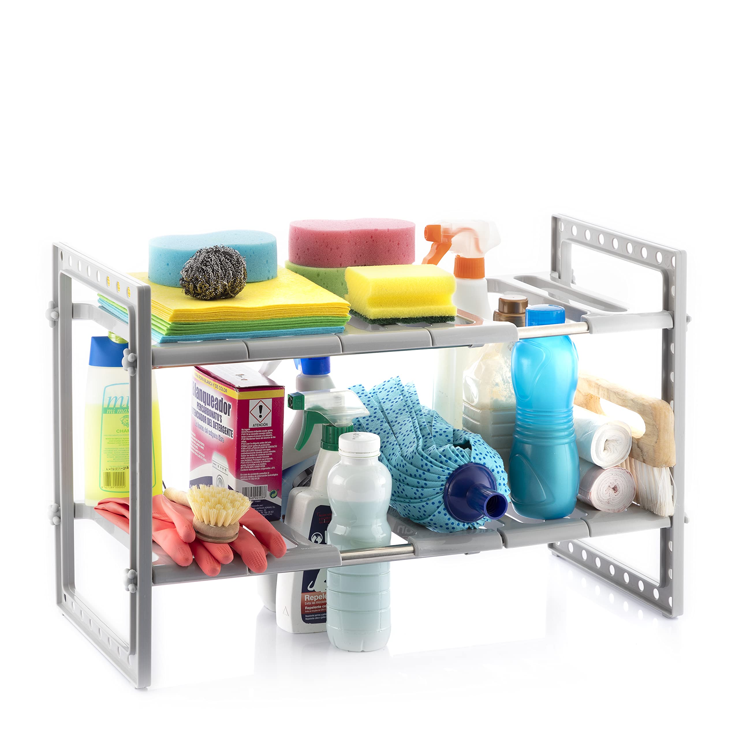 InnovaGoods Extendable Under-Sink Shelf Unit Shibblek 2 Shelves