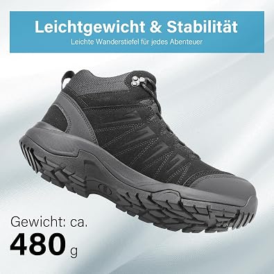 Men's Waterproof Leather Hiking Shoes Outdoor Hiking Shoes Non-Slip and Comfortable
