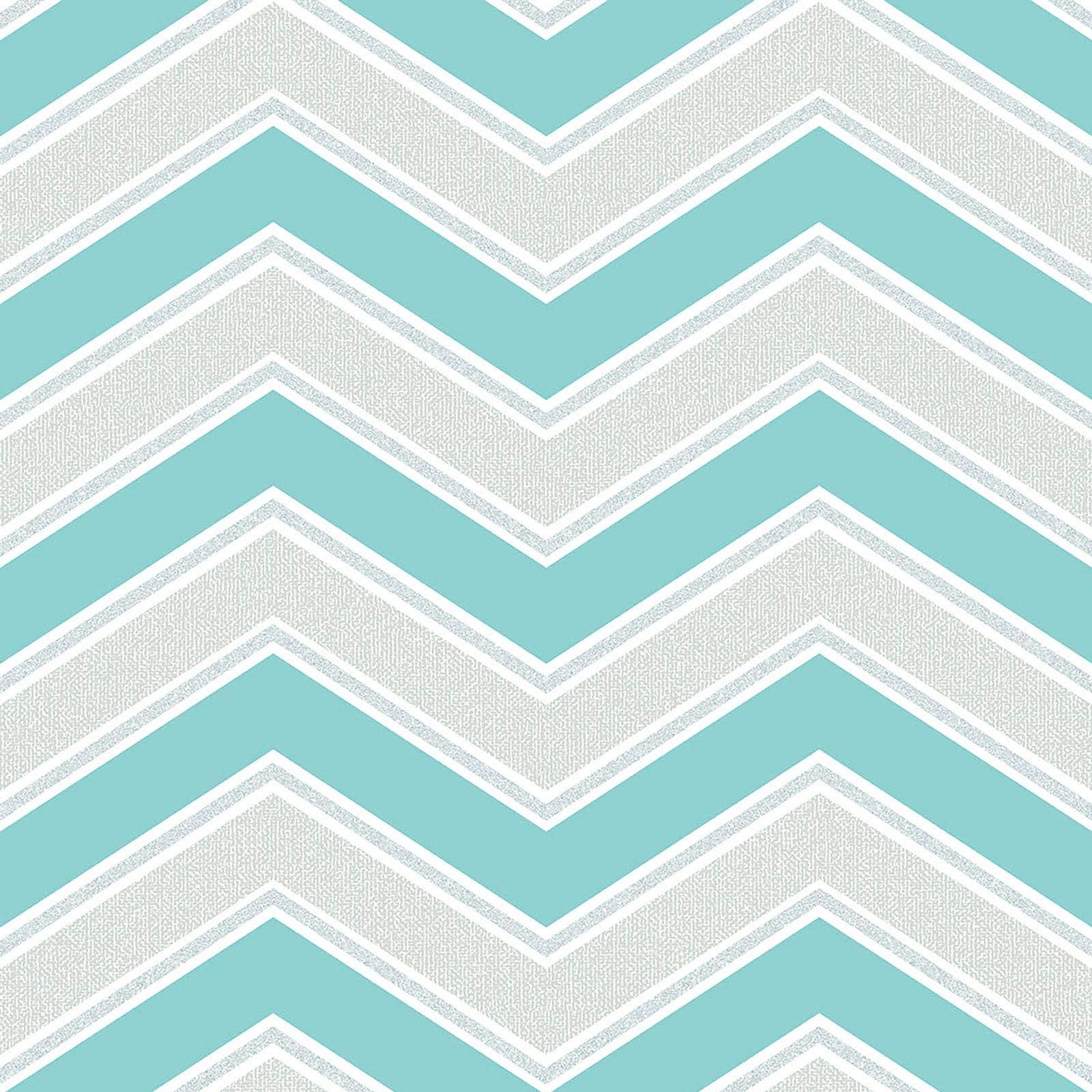 ColorollWallcoverings Blown Vinyl Wallpaper Chevron M1145 Teal Full R