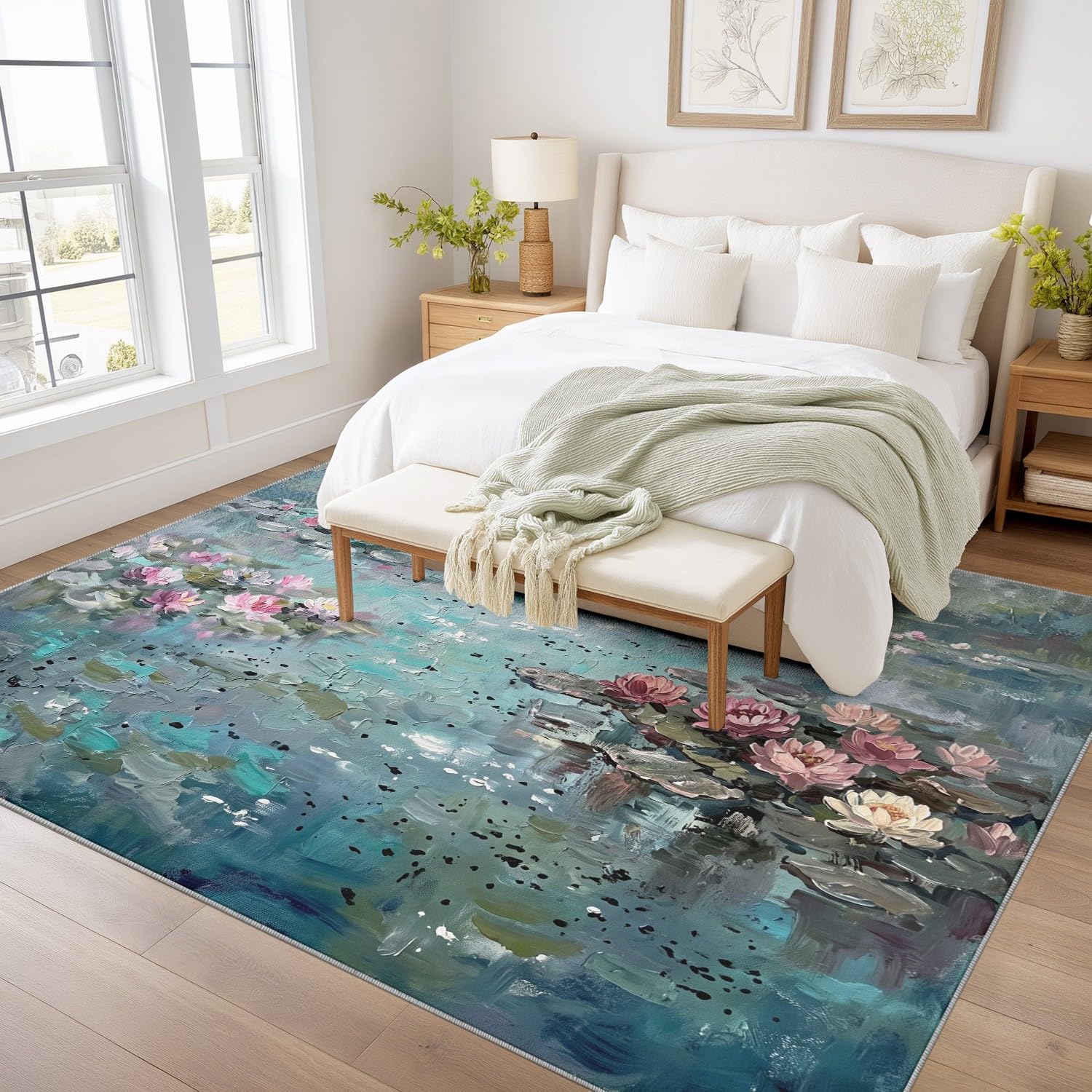Generisch Wohnzimmer Teppich 140 x 200 cm Natürlich Warm Tier Hund, Teenager Junge Mädchen Zimmer rutschfeste Flanell Teppiche, Teppich Kurzflor Extra Weich Pflegeleicht