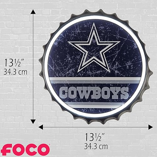 Vista 31 de Cartel de pared de Los Angeles Rams de 13 pulgadas con tapa de botella envejecida, edición limitada, de FOCO Rams, representa a la NFL y muestra tu