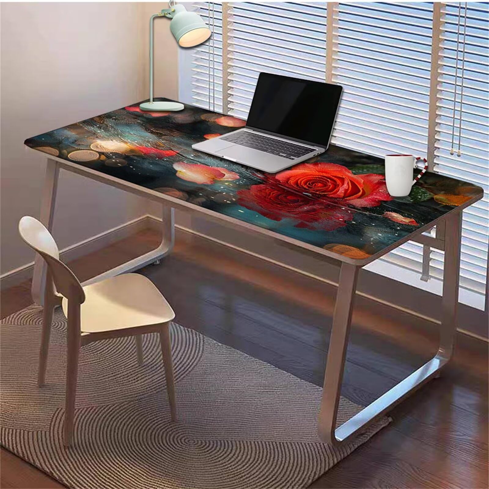 Gamingowa podkładka pod mysz 1200 x 600 x 3 mm, XXL, wodoszczelna, odporna na ścieranie, z przyszytymi krawędziami, podkładka na biurko, poprawia prędkość i precyzję, do laptopa, komputera, wzór
