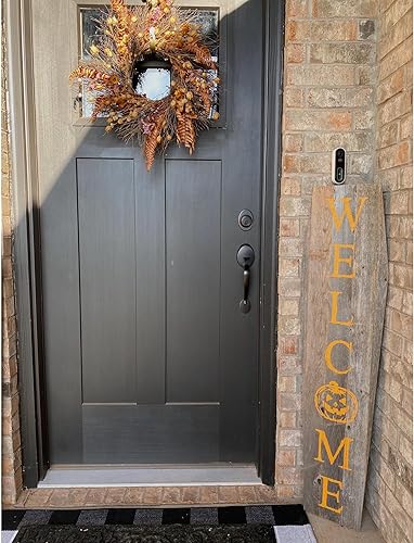 Miniatura 9 de Letrero de bienvenida con forma de ataúd de Halloween  Letrero de bienvenida de calabaza de 4 pies  Letrero grande de pie para exteriores o