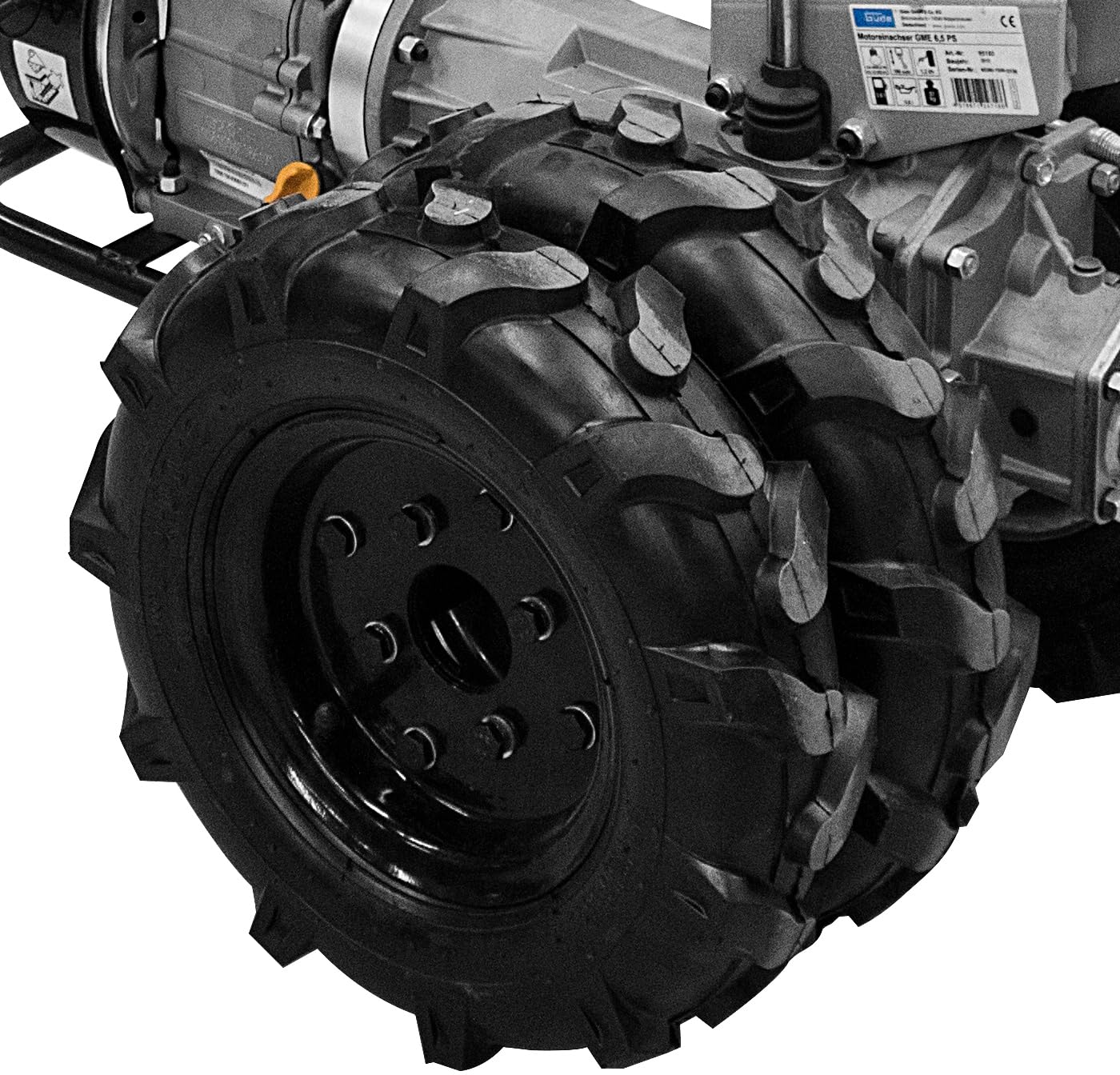 Güde 95182 Satz Räder Doppelbereifung GDB 62 (2 Räder 4.00-8, 2 Adapter, Passend zu: 95180 und 95187 Motoreinachser),Blau
