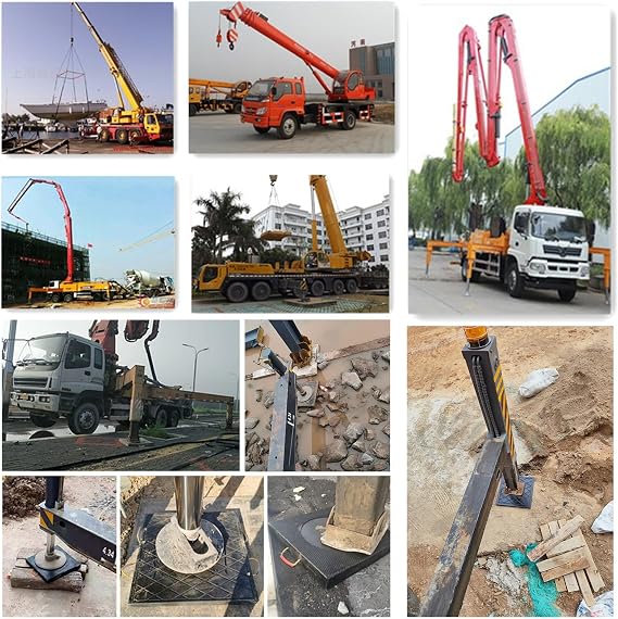 High Density Heavy Duty Outrigger Jack Pad 12 16 20 24 28 Inch, Commercial Large RV Leveling Blocks Crane Trailer Bucket Trucks Tows Outrigger Pads, Square Stabilizer Legs Mats