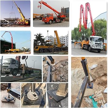 High Density Heavy Duty Outrigger Jack Pad 12 16 20 24 28 Inch, Commercial Large RV Leveling Blocks Crane Trailer Bucket Trucks Tows Outrigger Pads, Square Stabilizer Legs Mats